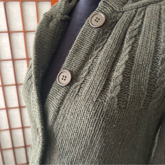 NWT Olive Green Fall ‘07 Millau LF Swing Cardigan Y2K - Picture 11 of 14